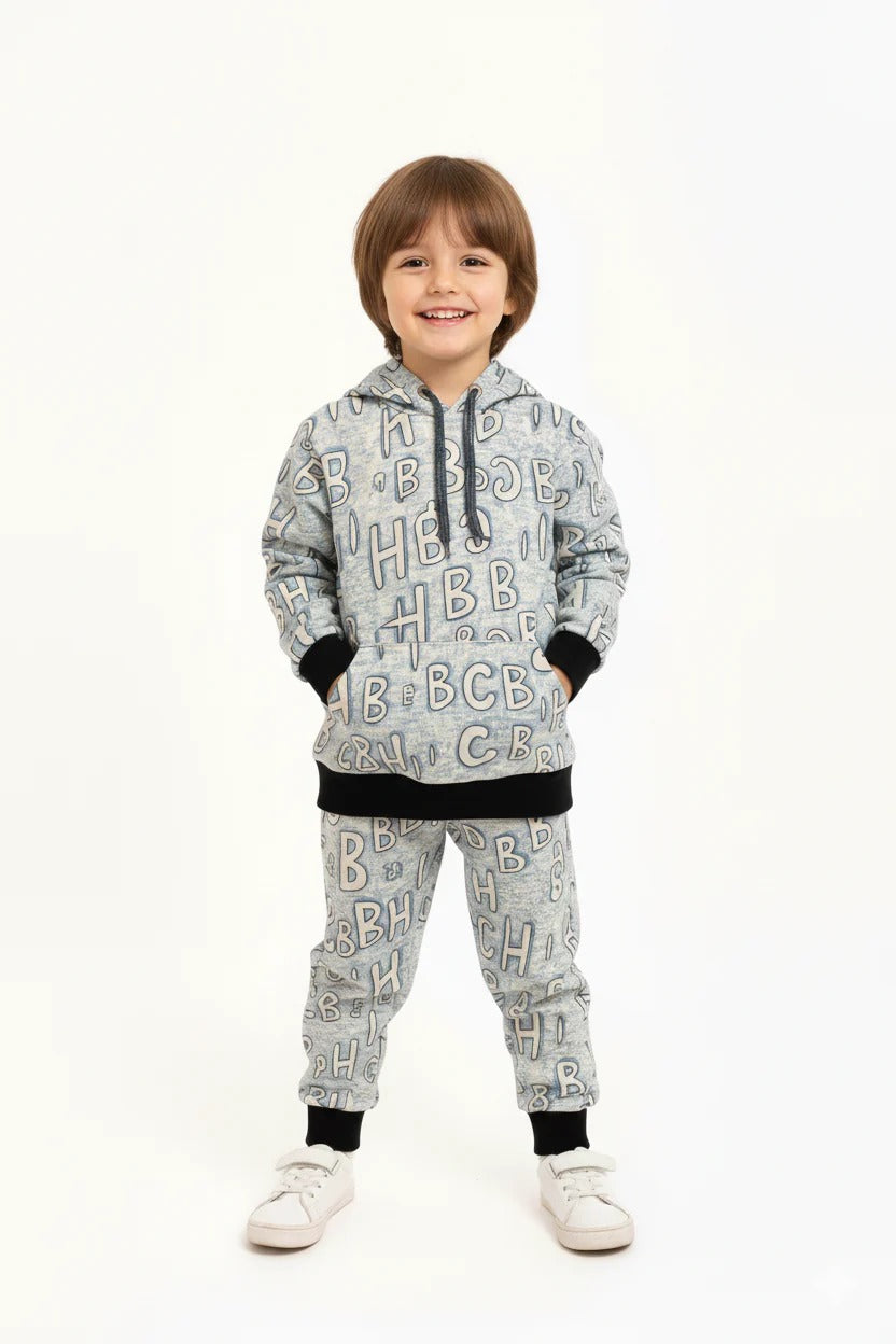 CBH Blue Letter Printed Winter Tracksuit